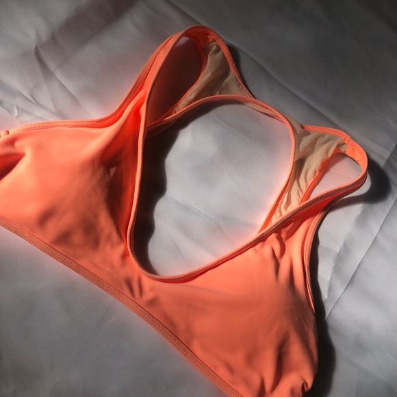 Aerie Bright Neon Orange Bikini Top - Picture 2 of 5